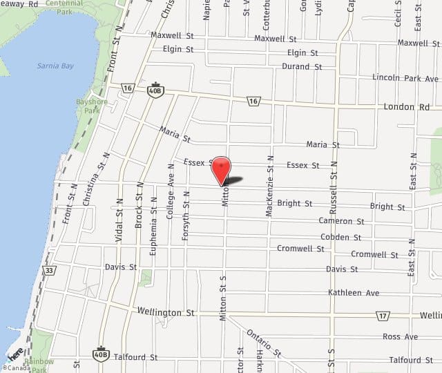 Location Map: 316 George Street Sarnia, ON N7T4P4
